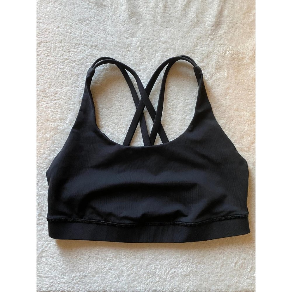 Lululemon Black Criss Cross Energy Sports Bra 6